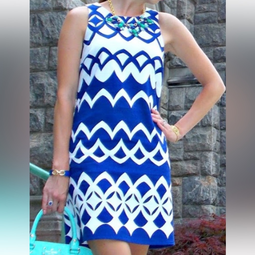 Crown and Ivy Geometric Print Sleeveless Dress 14